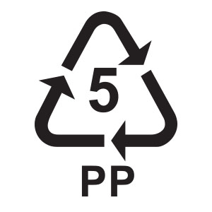 พลาสติกรีไซเคิล เบอร์ 5 PP หรือ Polypropylene